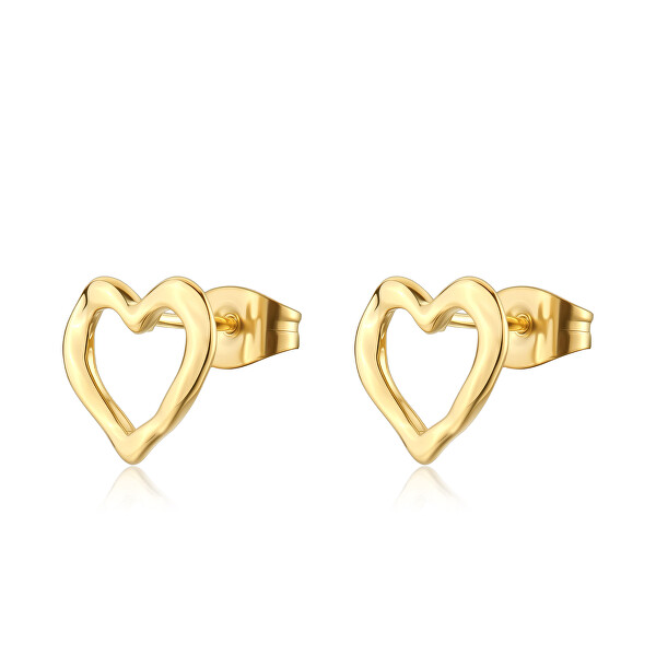 Luxusní pozlacené náušnice ve tvaru srdce Emotion SMO22