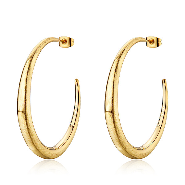 Moderní pozlacené kruhové náušnice Chunky SHK121