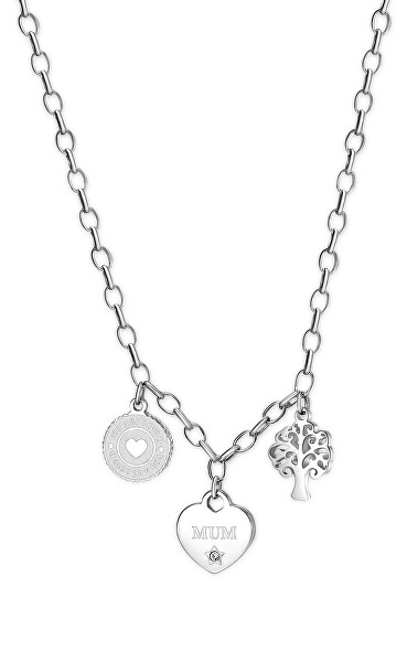 Nádherný ocelový náhrdelník pro maminku Happy SHAR04