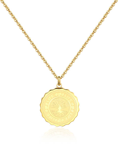 Ocelový náhrdelník Life Coin SKY08