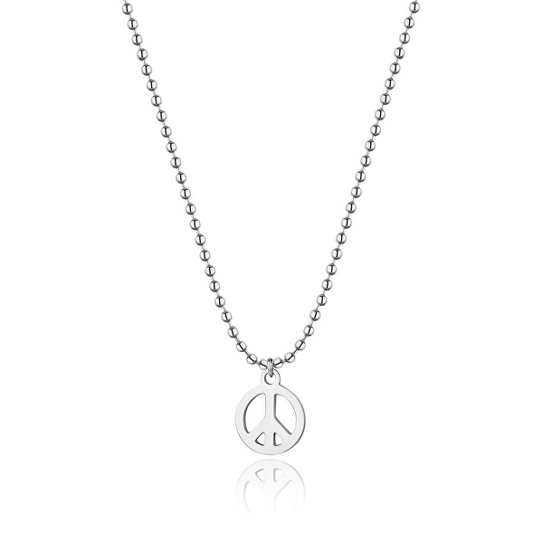 Originální ocelový náhrdelník Peace Smile SSM002
