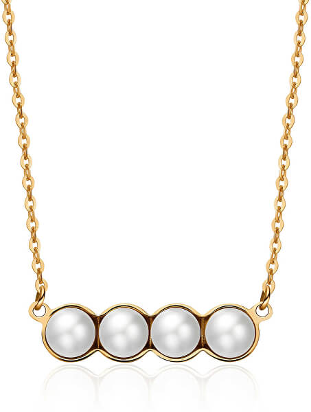 Pozlátený náhrdelník s perličkami Marylin SMY02