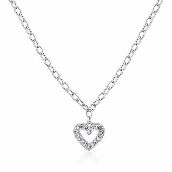 Romantický ocelový náhrdelník s krystaly Happy SHAR19
