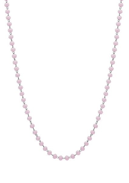 Ružový korálkový náhrdelník na prívesky Happy SHAC60