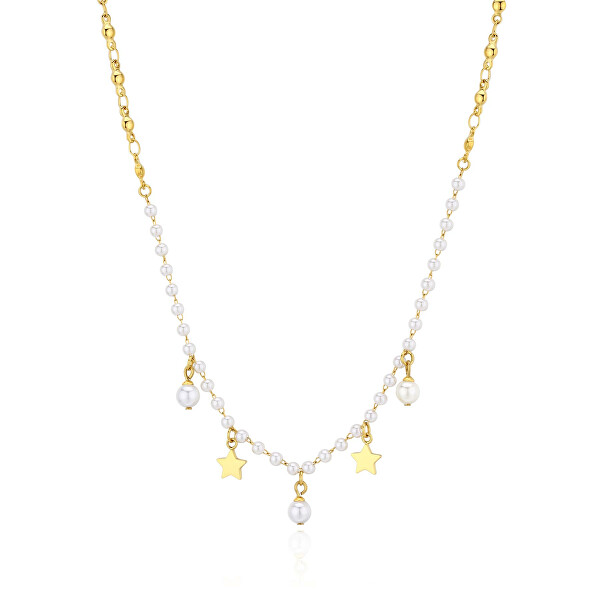 Slušivý pozlacený náhrdelník s hvězdami Wisdom SWI02