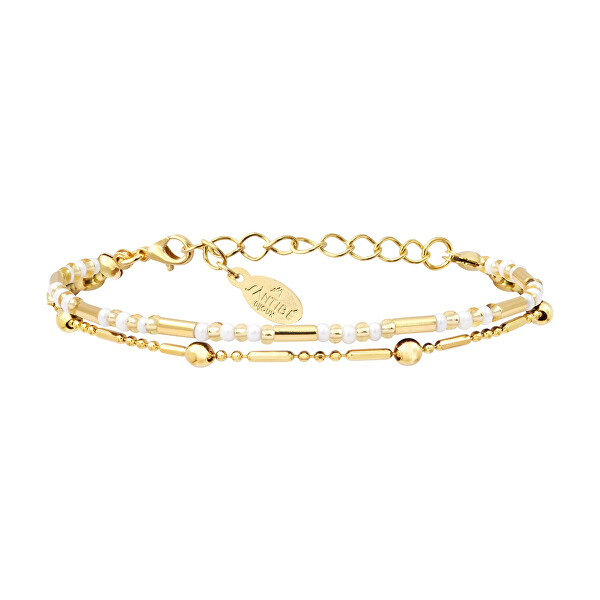 Pozlacený dvojitý náramek Blanc Doré Divine DIV1 TUB-BLAN-BRA-2