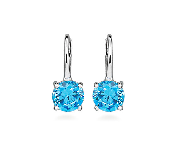 Stříbrné náušnice se syntetickým spinelem Colored Stones SC670