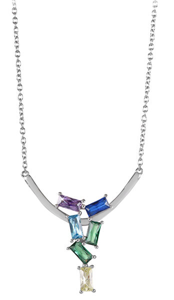 Módny náhrdelník so zirkónmi SC352