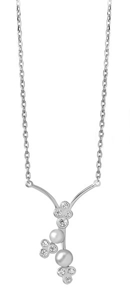 Bájos ezüst nyaklánc SC313 gyöngyökkel