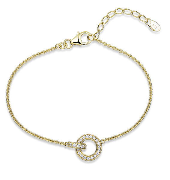 Bracciale da donna placcato oro con zirconi SC542