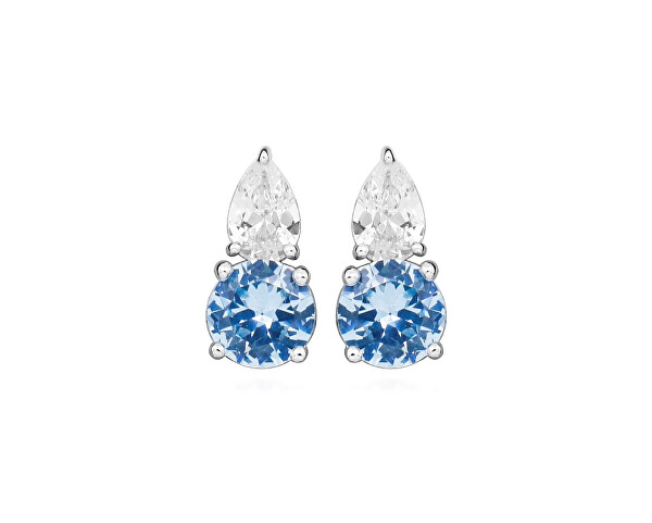 Stříbrné náušnice se syntetickým spinelem Colored Stones SC660