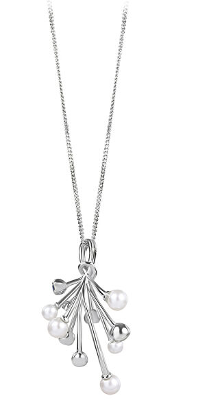 Stříbrný náhrdelník s perlami SC348 ( řetízek, přívěsek )