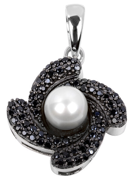 Designový stříbrný přívěsek se sladkovodní perlou Pearls SC062