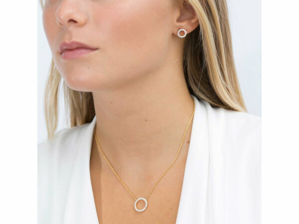 Okouzlující stříbrný náhrdelník s kubickými zirkony Biella SJ-C338(1)-CZ