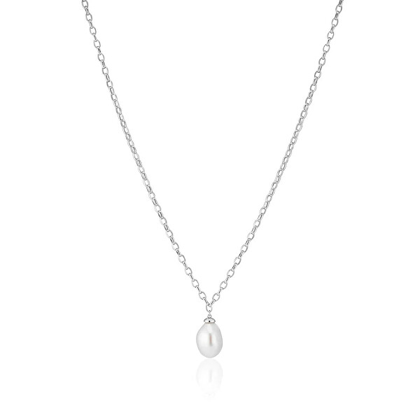 Elegante Silberkette mit barocker Perle Padua SJ-N2455-P-YG