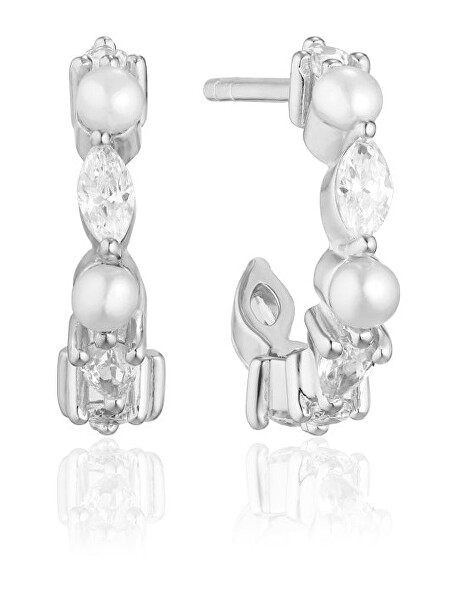 Varázslatos ezüst fülbevaló gyöngyökkel Adria SJ-E12234-PCZ