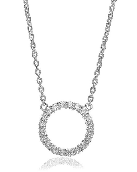 Očarujúce strieborný náhrdelník s kubickými zirkónmi Biella SJ-C338(1)-CZ