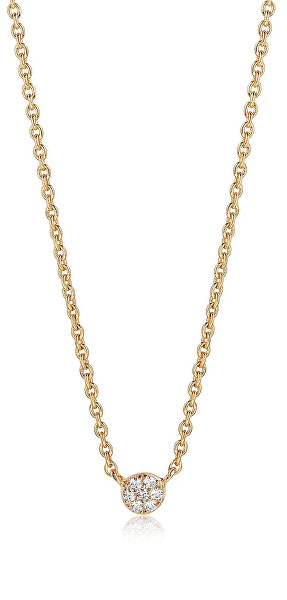 Charmante vergoldete Halskette mit kubischen Zirkonen Cecina SJ-C2773-CZ(YG)