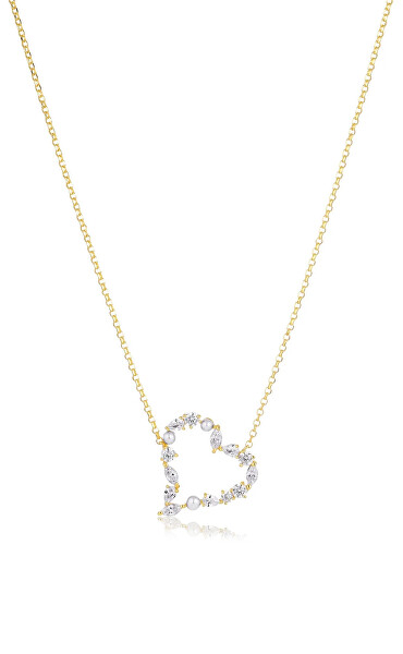 Romantický pozlacený náhrdelník Adria SJ-N72311-PCZ-YG