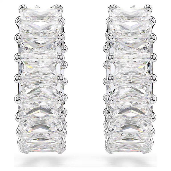 Blyštivé náušnice se Swarovski zirkony Matrix 5733397
