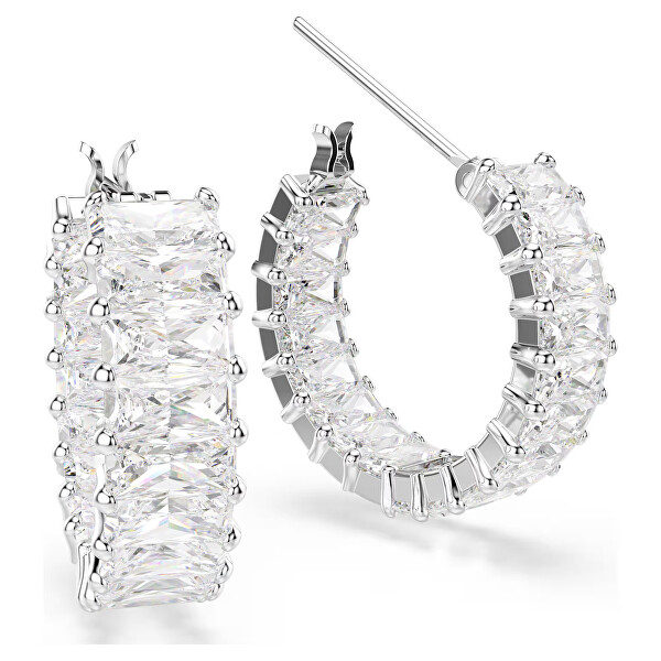 Blyštivé náušnice se Swarovski zirkony Matrix 5733397