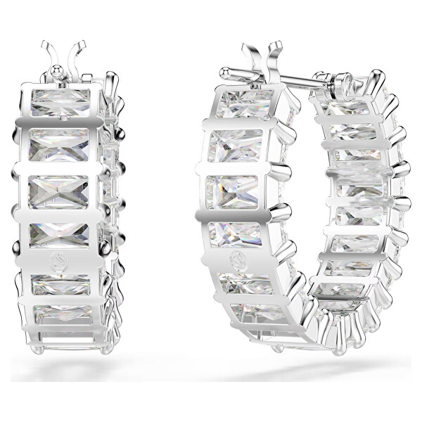 Blyštivé náušnice se Swarovski zirkony Matrix 5733397