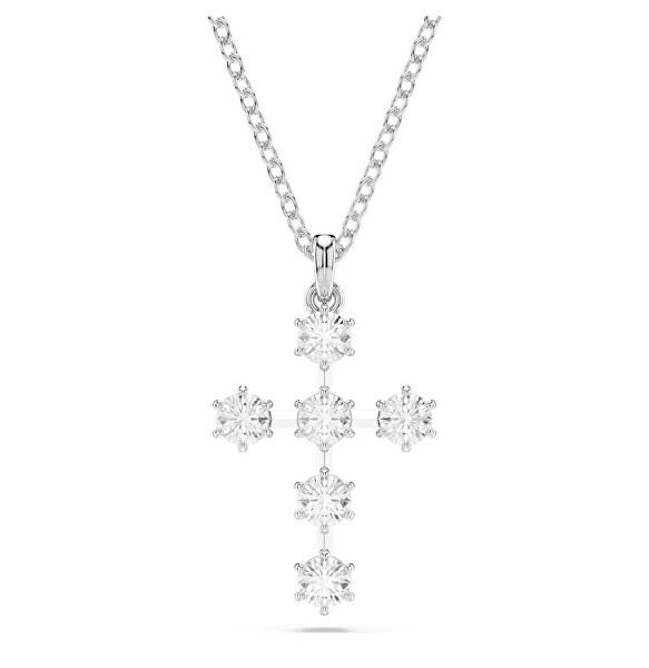 Blyštivý náhrdelník Kríž s kryštálmi Insigne 5675576