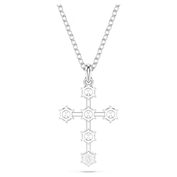 Blyštivý náhrdelník Kříž s krystaly Insigne 5675576