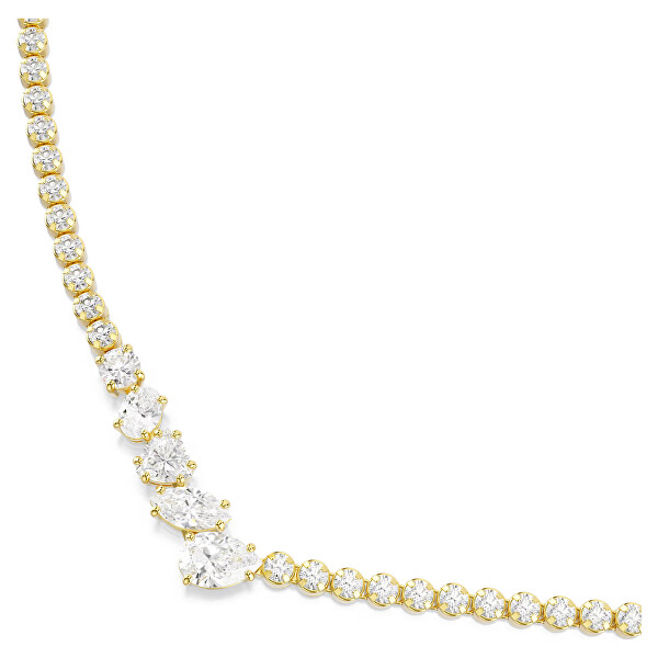Blyštivý pozlátený náhrdelník s kryštálmi Swarovski Mesmera 5747931