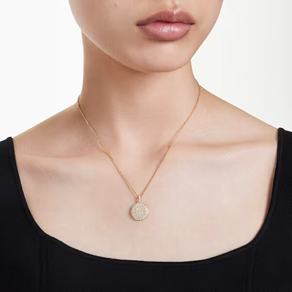 Blyštivý pozlátený náhrdelník so zirkónmi Meteora 5683443
