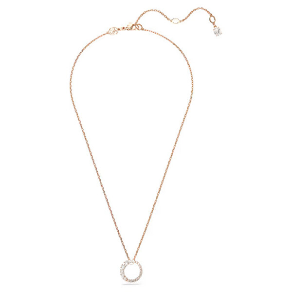 Elegante collana in bronzo con perla di cristallo e zirconi Matrix 5692265