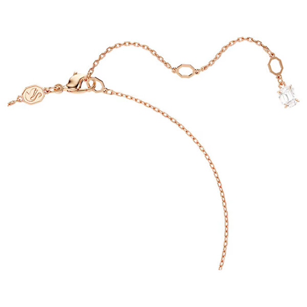 Elegante collana in bronzo con perla di cristallo e zirconi Matrix 5692265