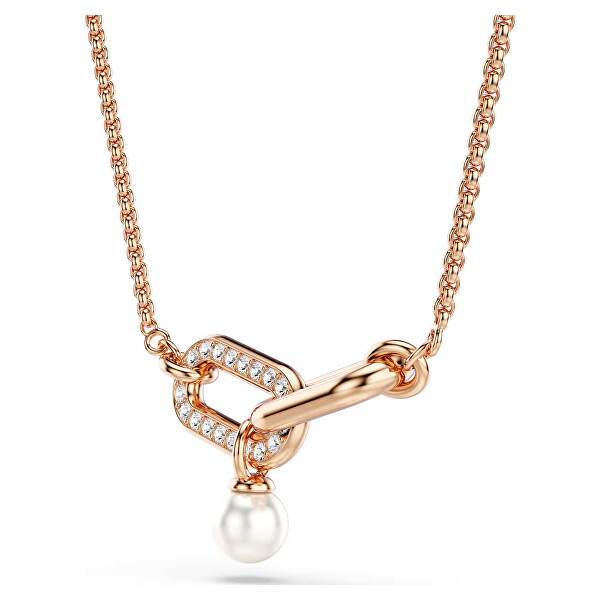 Elegantní bronzový náhrdelník s krystaly Constella 5728589