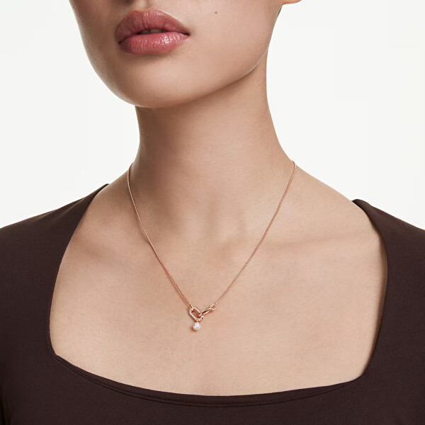Elegantní bronzový náhrdelník s krystaly Constella 5728589