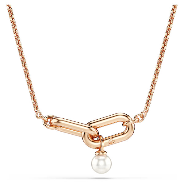 Elegantní bronzový náhrdelník s krystaly Constella 5728589