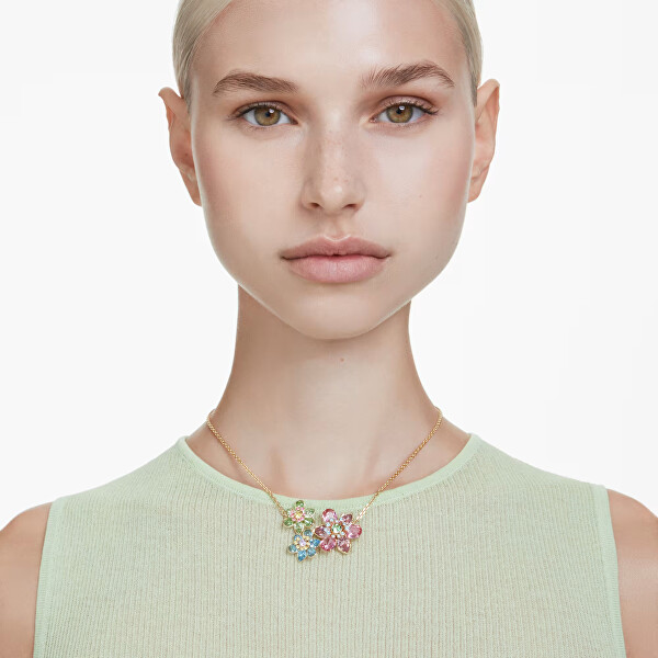 Elegantní květinový náhrdelník s krystaly Swarovski Idyllia 5721668