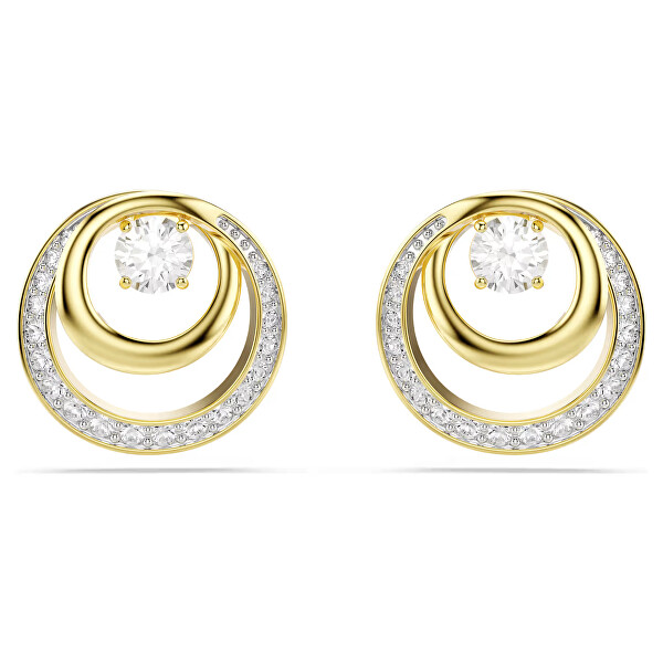 Elegantné pozlátené kôstky so zirkónmi Hyperbola 5740407