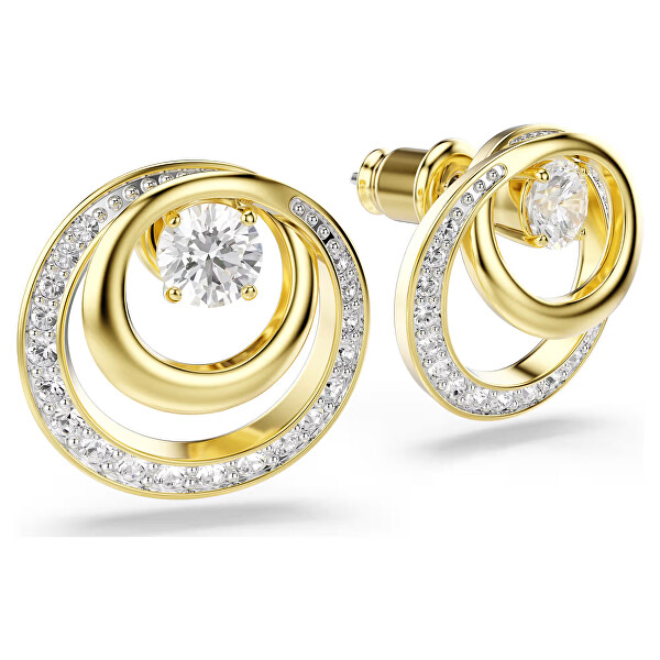 Elegantné pozlátené kôstky so zirkónmi Hyperbola 5740407