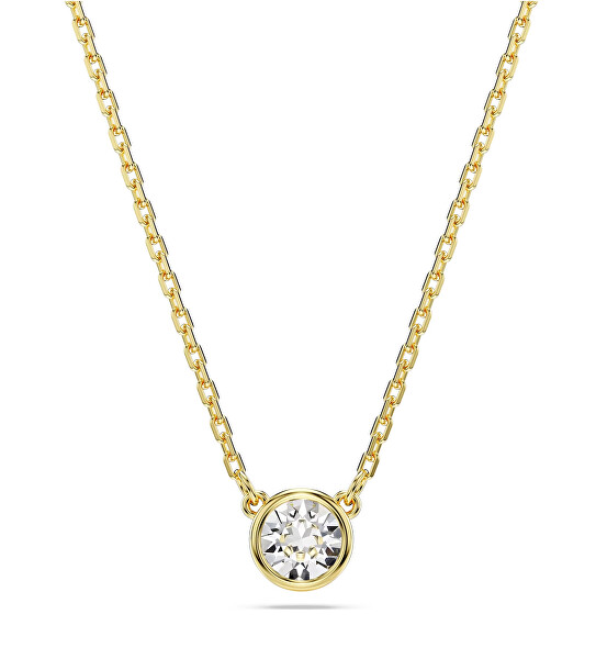 Elegante collana placcata in oro con cristallo Imber 5684511