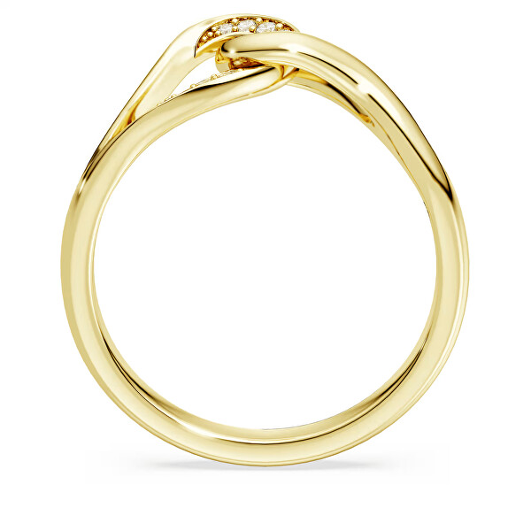 Inel elegant placat cu aur cu zirconii Classica 5746011