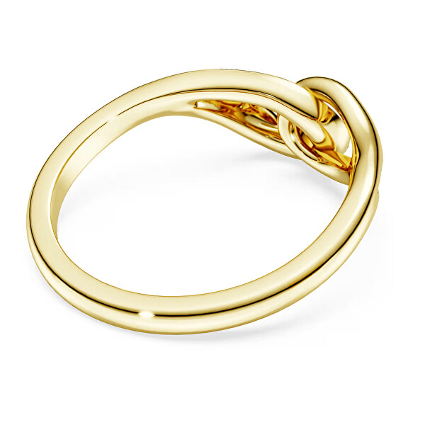 Inel elegant placat cu aur cu zirconii Classica 5746011
