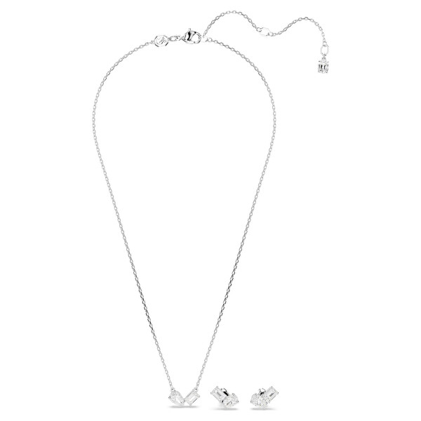 Elegantní sada šperků s krystaly Mesmera 5665829 (náušnice, náhrdelník)