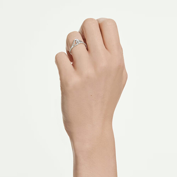 Inel elegant din argint cu zirconii Classica 5745566