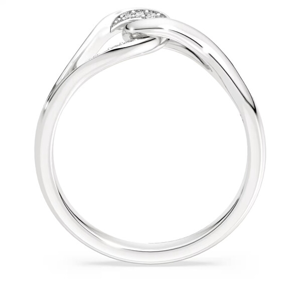 Inel elegant din argint cu zirconii Classica 5745566