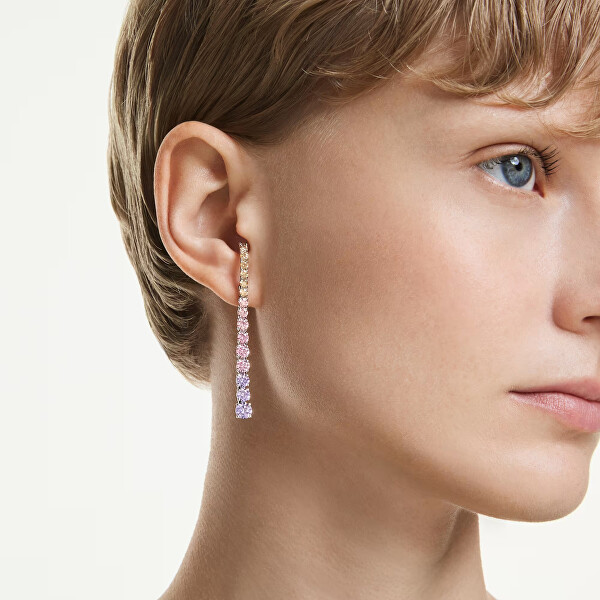 Krásne dlhé náušnice s kryštálmi Swarovski Matrix 5751195