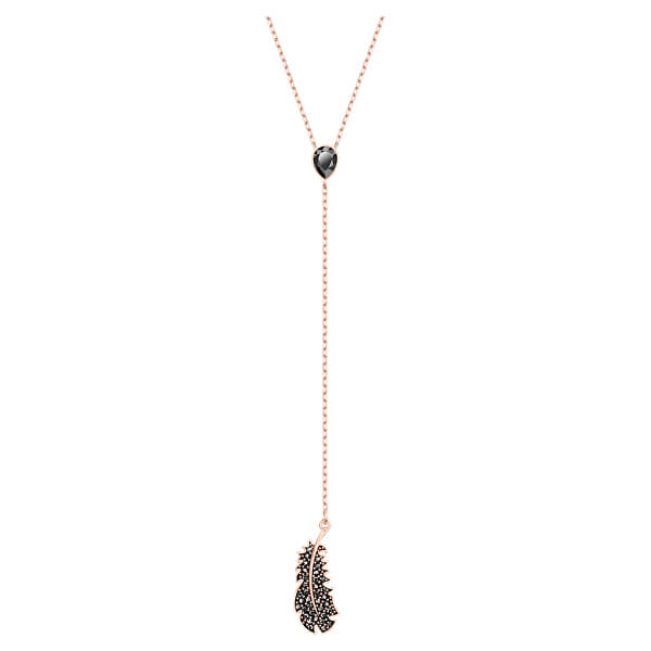 Luxusní náhrdelník s černým peříčkem Naughty 5495299