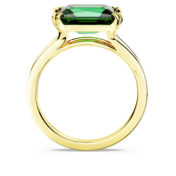 Luxusný pozlátený prsteň s kryštálom Matrix 56771