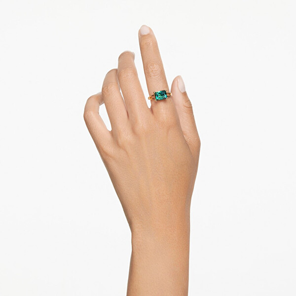 Luxuriöser vergoldeter Ring mit Kristallen Matrix 56771