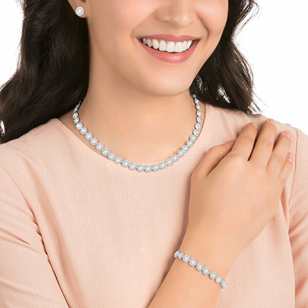 Luxusní sada šperků s krystaly Angelic 5367853 (náušnice, náramek, náhrdelník)