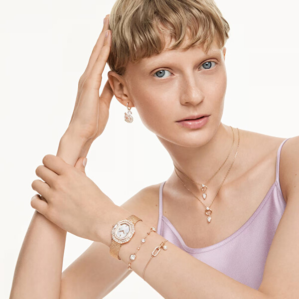 Elegantní pozlacený náramek s krystaly Imber 5730677